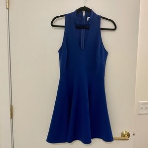 Sam & Lavi Blue Keyhole Dress